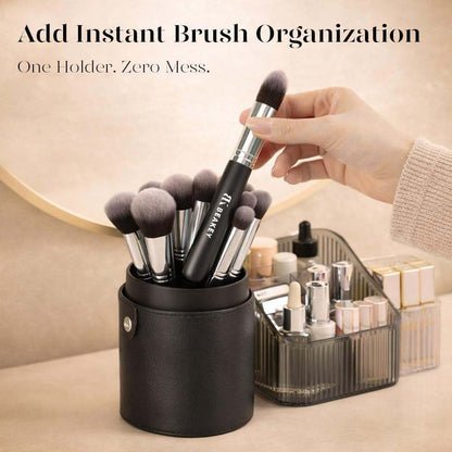 Makeup Brush Set,13 Pcs with Case,10 Brushes and 2 Sponges | Soft Synthetic Bristles,Foundation Brush for Liquid Makeup,Eye Shadow Brushes Set,Blush Brush Cream,Travel Makeup Brush Set